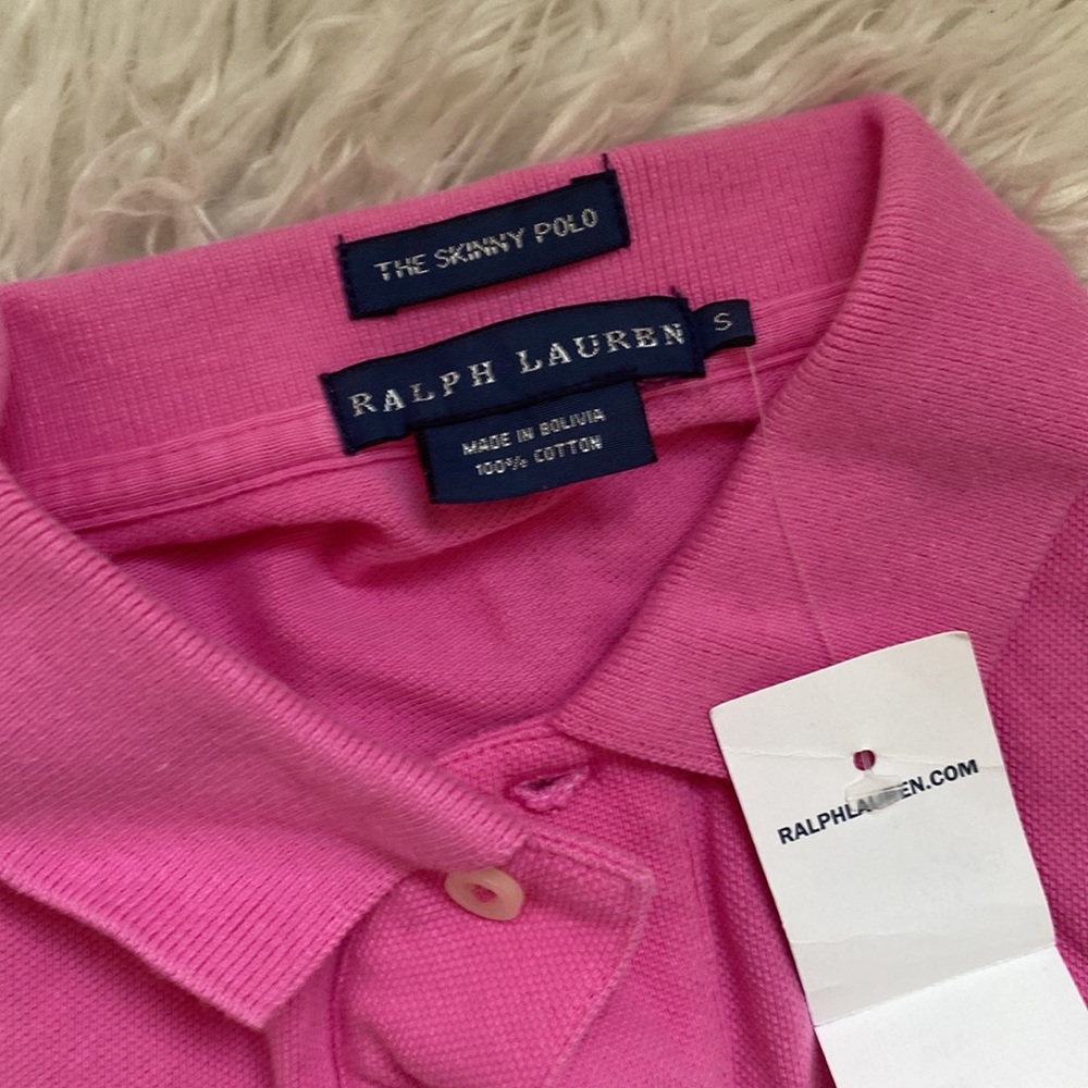 NWT pink skinny polo Ralph Lauren size small - Picture 3 of 5